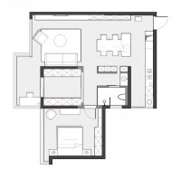 沈陽裝修兩室改一室89平米兩室改造
